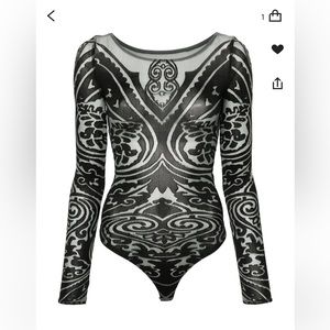 Wolford X ETRO body Tattoo bodysuit